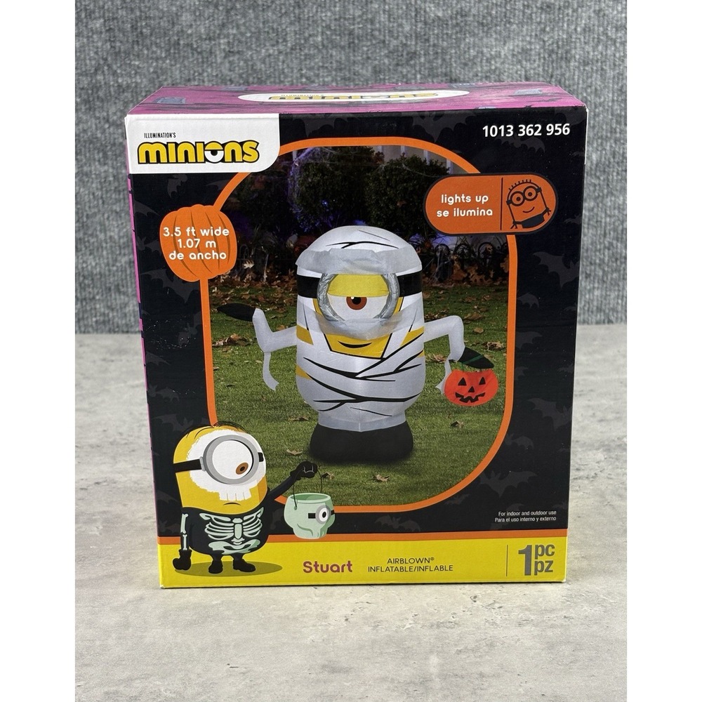 Stuart Minions Halloween Inflatable Mummy Gemmy 3.5 ft. BRAND NEW